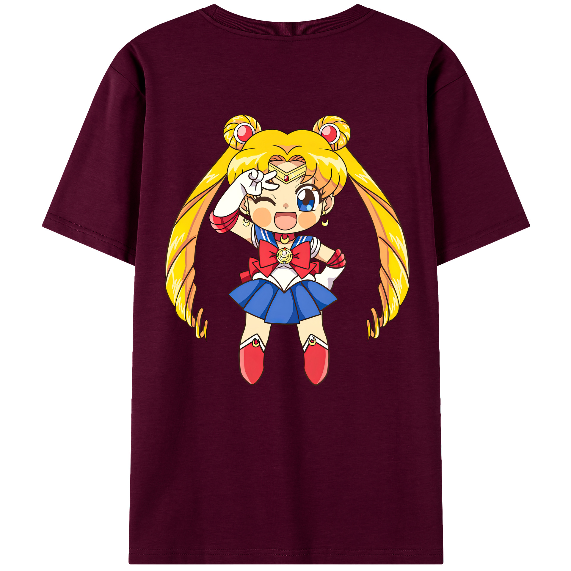 （画像用） 美少女戦士セーラームーン 月野 うさぎ つきの うさぎ Sailor Moon Tsukino Usagi レディース半袖Tシャツ(バックプリント)